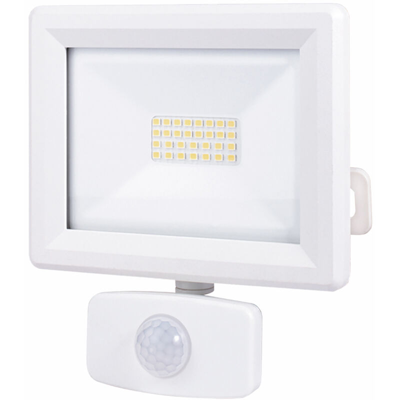 Projecteur led Blanc 20W, 1880 lumens,IP65, 4000K Blanc-neutre, détecteur de mouvement 3 réglages, connecteur rapide, fixation orientable 3D Tibelec Projecteur led Blanc 20W, 1880 lumens,IP65, 4000K Blanc-neutre, détecteur de mouvement 3 réglages, connecteur rapide, fixation orientable 3D Tibelec