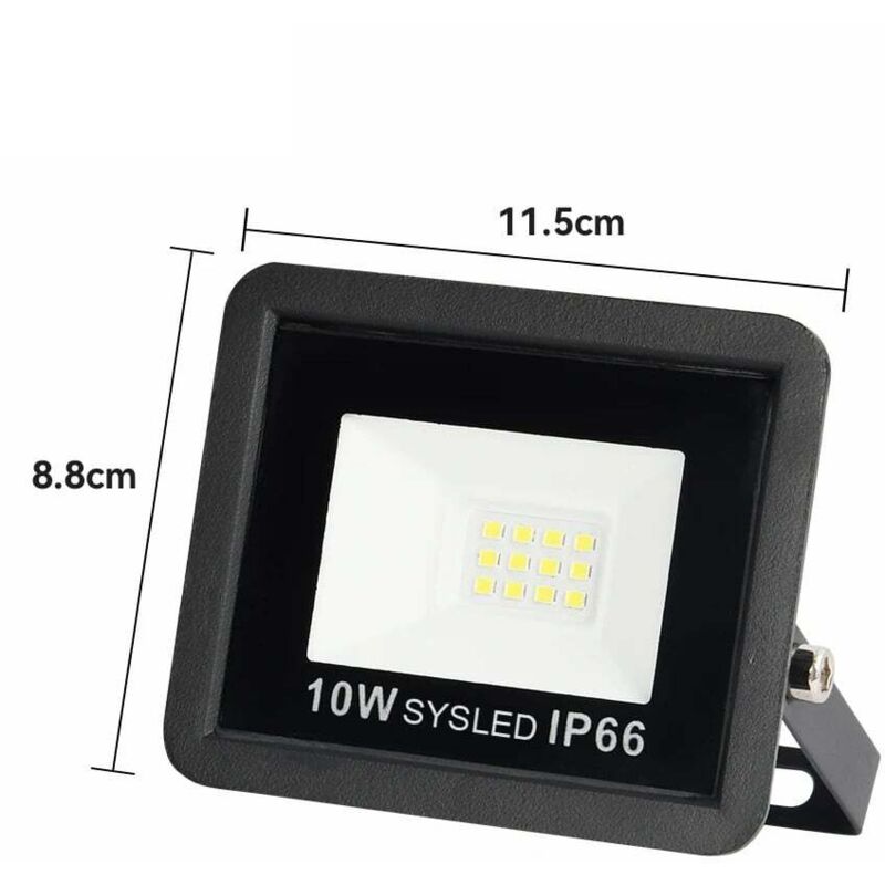 Projecteur LED Blanc Froid IP66 étanche intérieur extérieur Puissance Watt: 10W Projecteur LED Blanc Froid IP66 étanche intérieur extérieur Puissance Watt: 10W