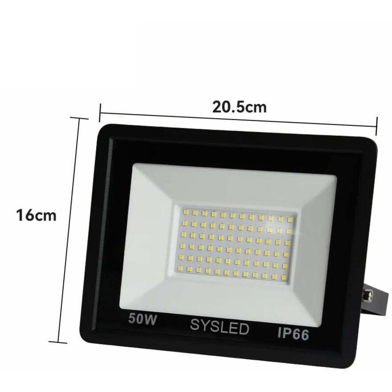 Projecteur LED Blanc Froid IP66 étanche intérieur extérieur Puissance Watt: 50W Projecteur LED Blanc Froid IP66 étanche intérieur extérieur Puissance Watt: 50W