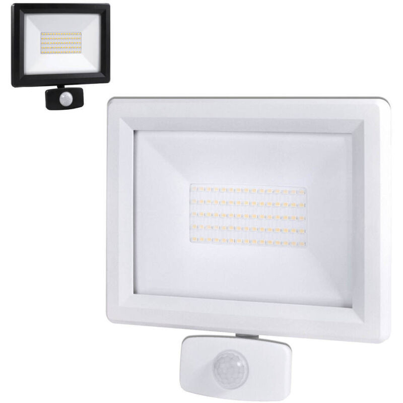 Projecteur led 50W, 5500lm, Blanc, avec Détecteur de Mouvement, IP65 Tibelec