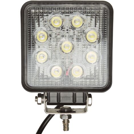 Projecteur LED carré noir 27W extérieur IP67