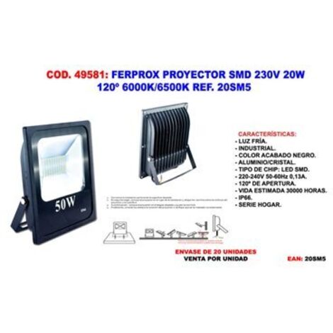 Projecteur LED CMS 20W 230V 120° 6000K/6500K 20SM5