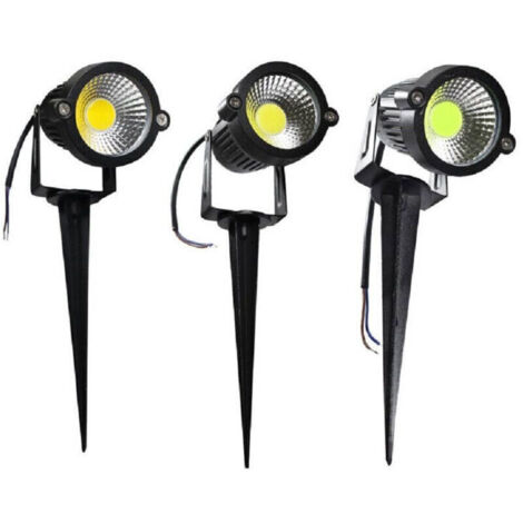 Projecteur LED COB 5 W pour jardin extérieur, piquet ES06, lumière 4 000 K, 6 500 K, 3 000 K, vert - Blanc naturel -