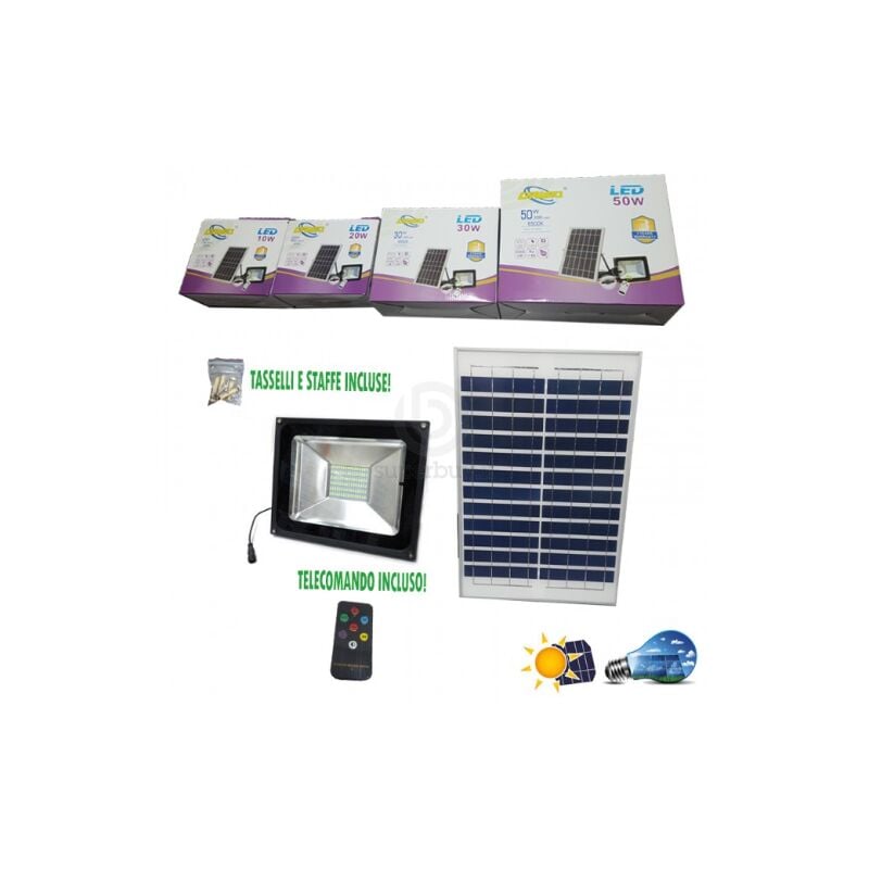 Driwei - Projecteur led Dawei avec panneau solaire crA pusculaire 10W avec tA lA commande 5 mt supports de cA ble et vis pour le montage