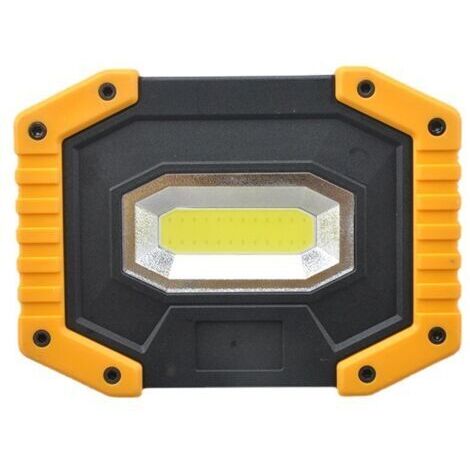Projecteur LED de Chantier de Construction avec Lanterne Portable Projecteur LED USB pour Camping, Chantier de Construction, Garage, Atelier (1 Pack)