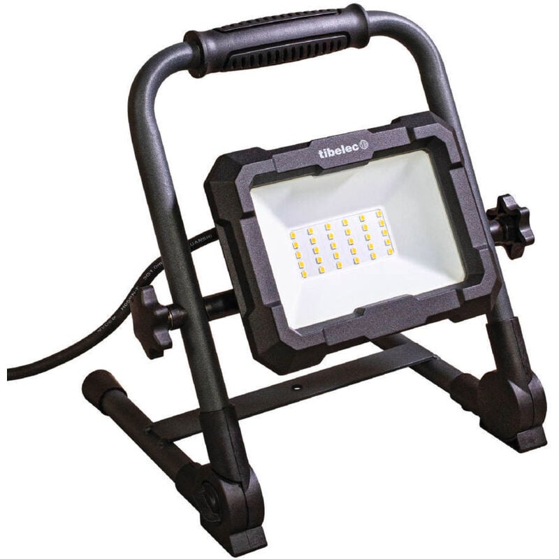 Tibelec - Projecteur led de chantier filaire et pliable 50W / 4600LM - IP65
