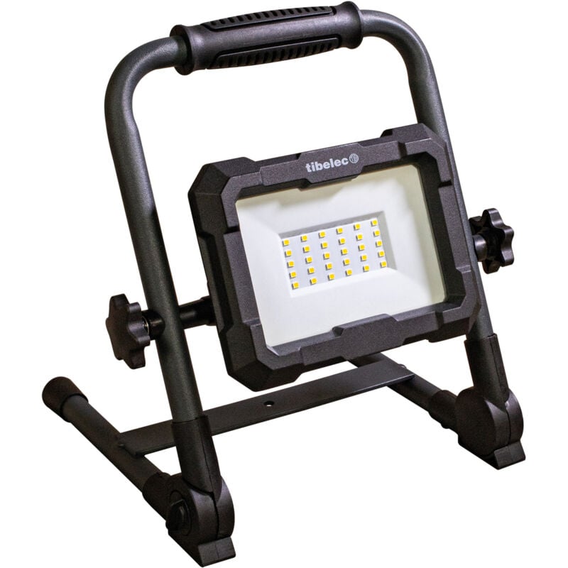 Tibelec - Projecteur led de chantier rechargeable et pliable 30W / 2700LM - IP54