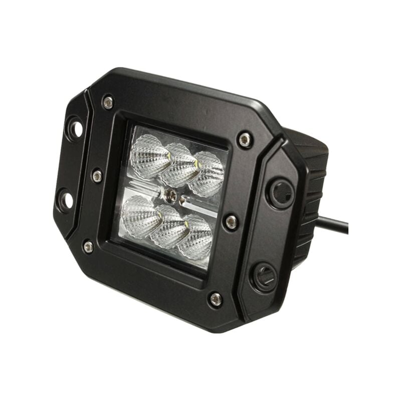 Projecteur led de travail 18W encastrable IP67 noir