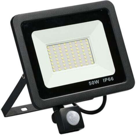 Projecteur LED Détecteur de Mouvement 50W, Spot LED Extérieur, Étanche IP66 Projecteur Exterieur LED, 6500K Blanc Froid Projecteur LED Exterieur Detecteur de Mouvement Pour Cour, Garage,Patio [Classe