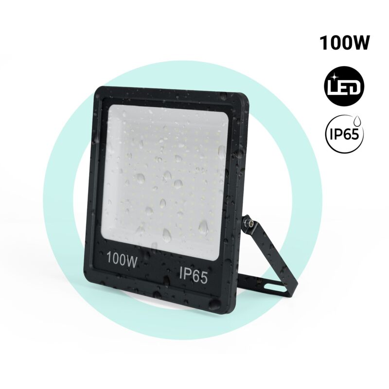 Projecteur led d'extérieur - 100W - Noir - IP65 - Blanc Froid Projecteur led d'extérieur - 100W - Noir - IP65 - Blanc Froid