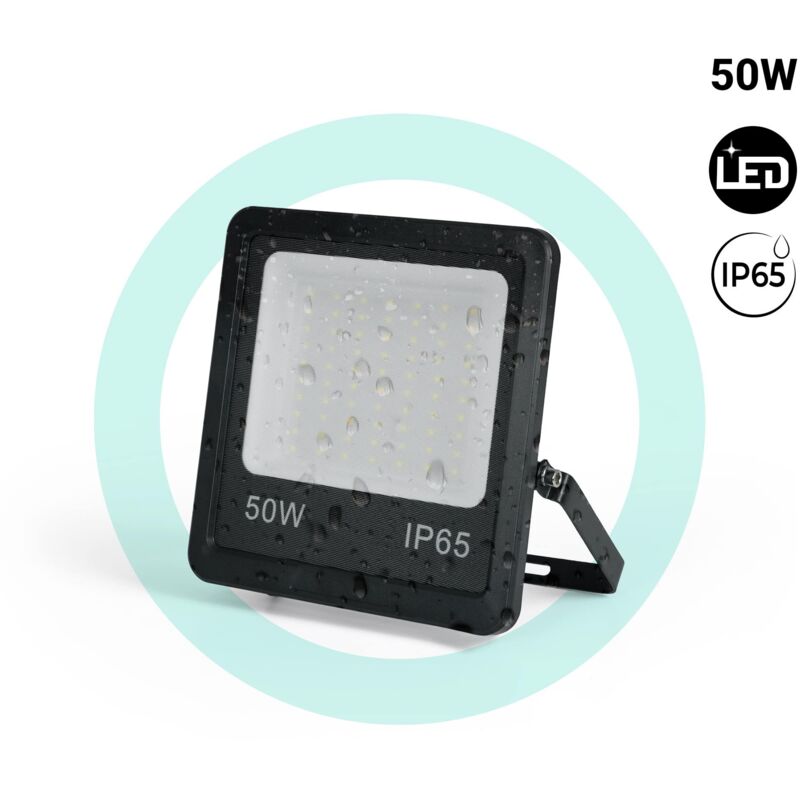 Projecteur led d'extérieur - 50W - Noir - IP65 - Blanc Froid Projecteur led d'extérieur - 50W - Noir - IP65 - Blanc Froid