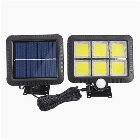 Projecteur Led D'extérieur Avec Panneau Solaire Et Détecteur De Mouvement, Télécommande