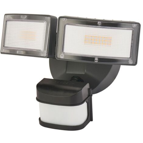 Projecteur LED double détecteur 36W noir IP54 SU-MA