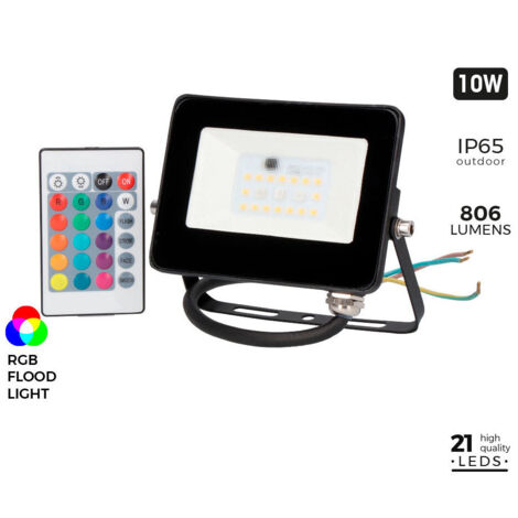 Projecteur Led EDM RGB 10W 806 Lumens - Noir