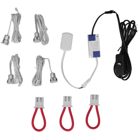 Projecteur LED encastré 4 têtes pour vitrine bijoux, musées, intérieur, plafond, mur, lumière chaude 3000K, 100-265V US