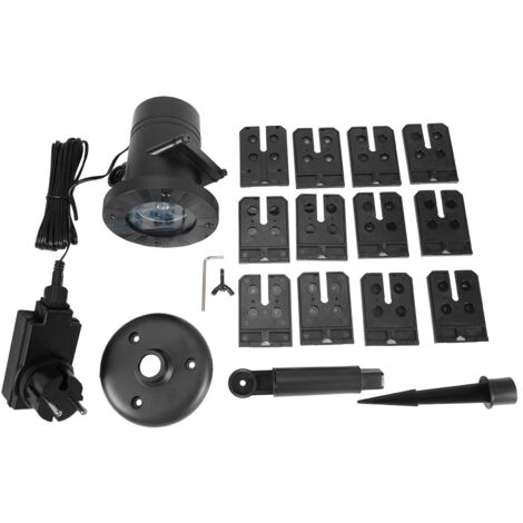 Projecteur LED étanche pour extérieur, motif flocon de neige, éclairage de jardin, éclairage de Noël, lampe décorative de Noël, prise européenne, sans télécommande