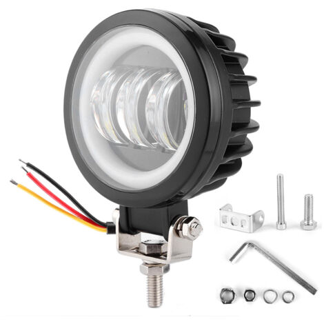 Projecteur LED étanche rond 30W pour véhicule tout-terrain, bateau, voiture