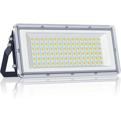 Projecteur LED Extérieur 100W, 10000LM 7000K, IP67 Imperméable, 85-265V, Éclairage pour Jardin, Terrasse, Garage, Usine