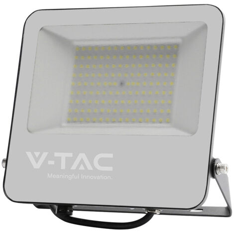 Projecteur LED extérieur 100W 160lm/W IP65 Noir V-TAC VT-44106 - 115 deg - Blanc neutre - 4000K