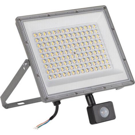 Projecteur LED extérieur 100W CCT PIR IP44 gris Kanlux