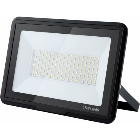 Projecteur LED extérieur, 150 W, 15 000 lm, 6 000 K, étanche IP66, éclairage de sécurité pour jardin, garage, cour, parking (blanc froid, 150 W) - RAPANDA