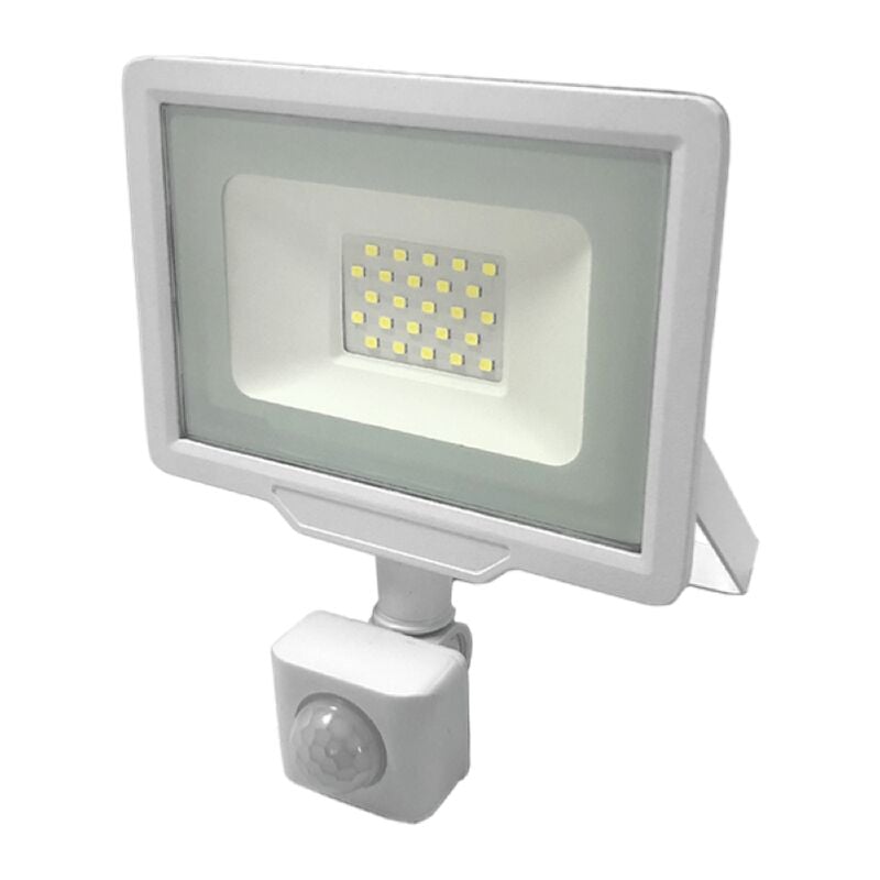 Projecteur led Extérieur 20W IP65 blanc avec Détecteur de Mouvem