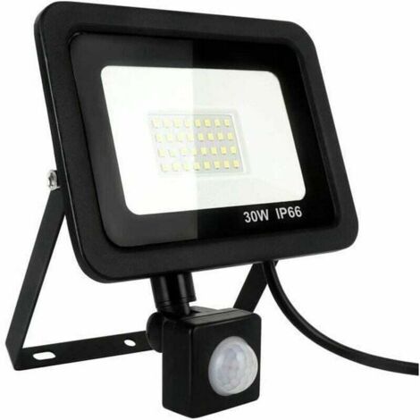 Projecteur LED extérieur 30 W avec détecteur de mouvement, puissant projecteur LED, 6000 K