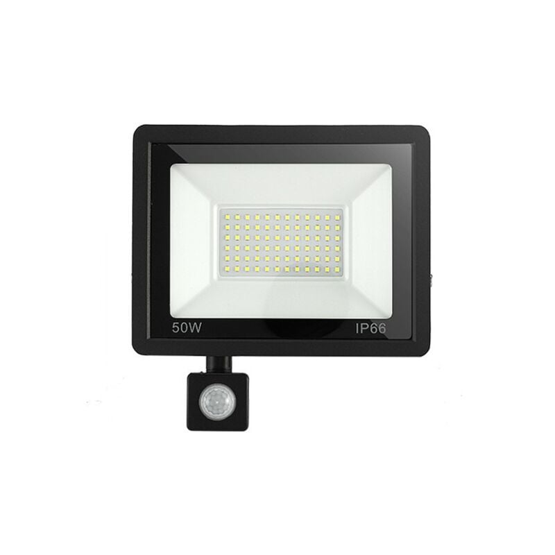 Projecteur led extérieur 50W avec détecteur de mouvement 6500K Projecteur led extérieur, IP66 avec lampe de sécurité à détecteur de mouvement, pour