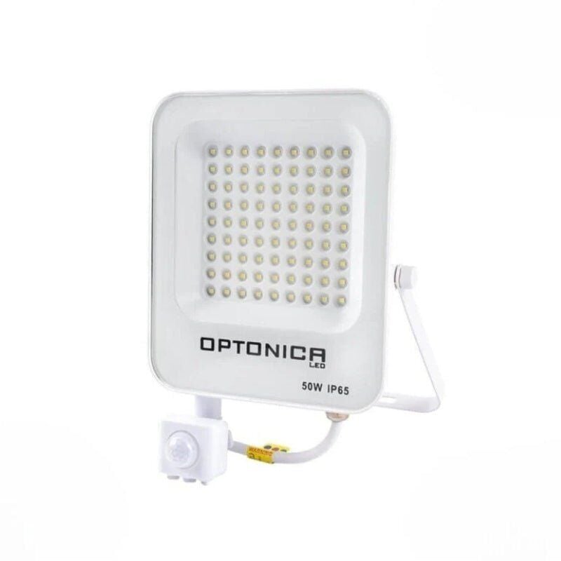 Projecteur LED Extérieur 50W IP65 BLANC avec Détecteur de Mouvem