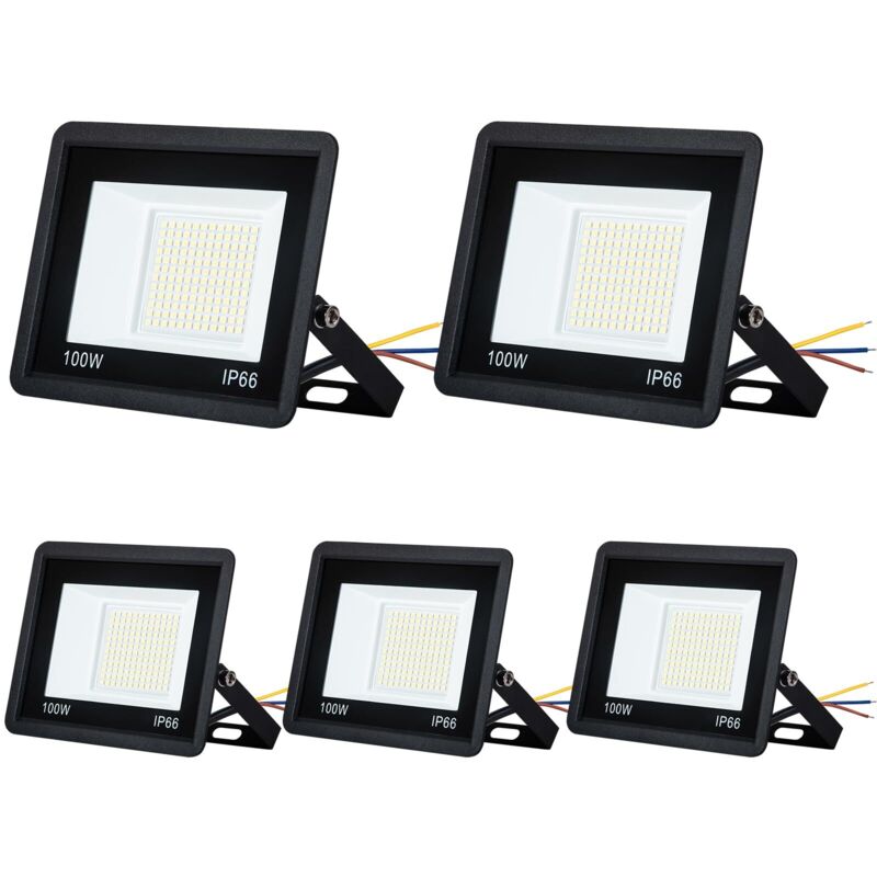 Naizy – Projecteur LED extérieur 100W – Lumière froide 6000-6500K – Indice de protection IP65 – Aluminium moulé sous pression – Angle de faisceau