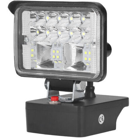 Projecteur LED extérieur à lumière du jour, compatible avec les batteries Hitachi 18 V, pour l’éclairage de sécurité, d’éclairage général ou d’éclairage de chantier