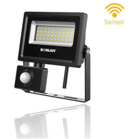 Projecteur Led extérieur avec capteur Roblan  4000K - 30W