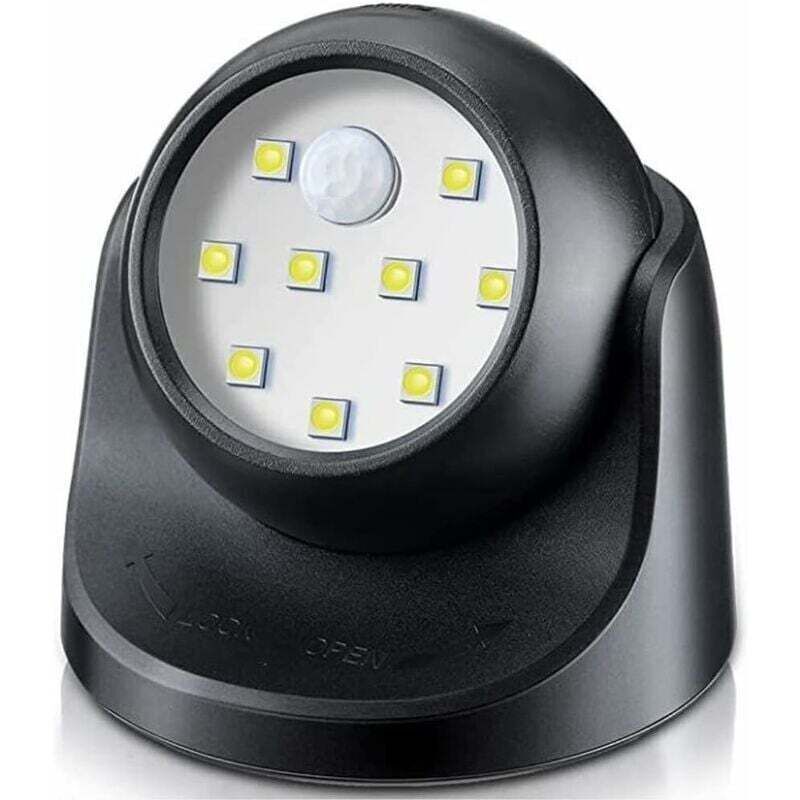 Projecteur LED extérieur avec détecteur de mouvement 150 lumens Rotation 360° Résistant aux éclaboussures Installation facile