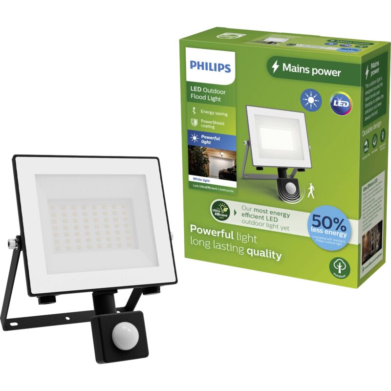 Projecteur led extérieur avec détecteur de mouvements Philips led Lois 929004643201 14 w blanc chaud