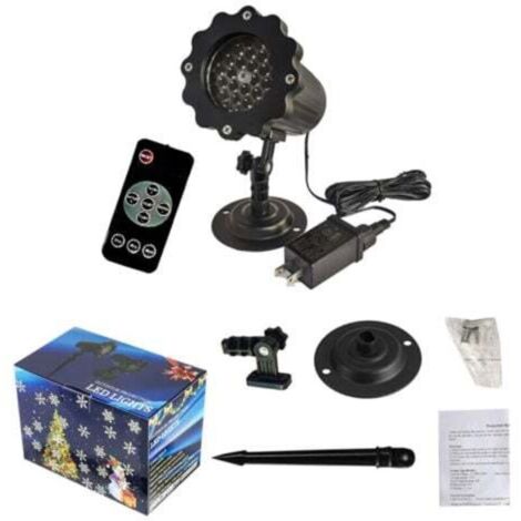Projecteur LED extérieur de Noël, projecteur étanche avec télécommande, projecteur de décoration de Noël et d'Halloween pour fête intérieure