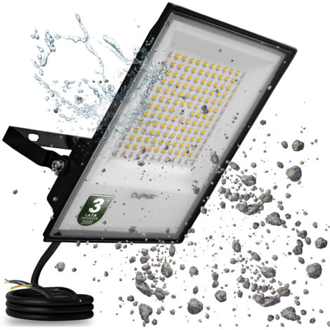 Projecteur LED extérieur lumineux 100 W 11 000 lm 4 000 K étanche IP65 LUMILED