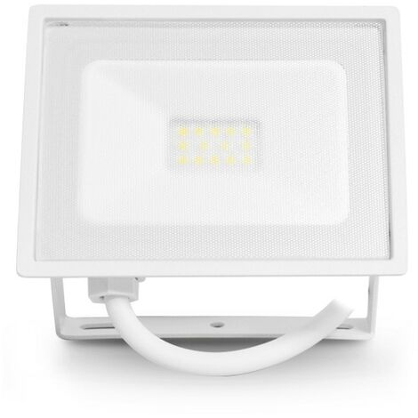 Projecteur Led 10W (90W) IP65 Blanc jour 6000°K Plat Gris anthracite