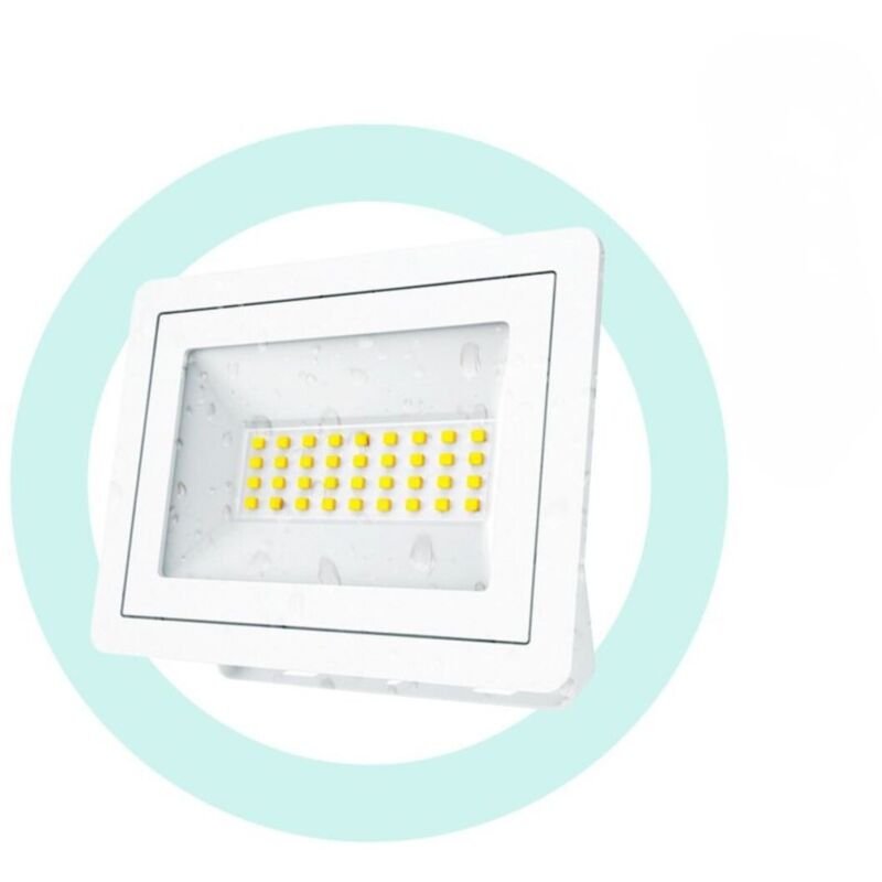 Projecteur LED extérieur - Slim - 50W - 4900lm - IP65 - Blanc Froid - Blanc Projecteur LED extérieur - Slim - 50W - 4900lm - IP65 - Blanc Froid - Blanc