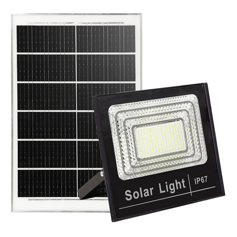 Projecteur led extérieur smd 200 w, panneau solaire, faible luminosité, télécommande, IP65, minuterie, éclairage led extérieur Crea