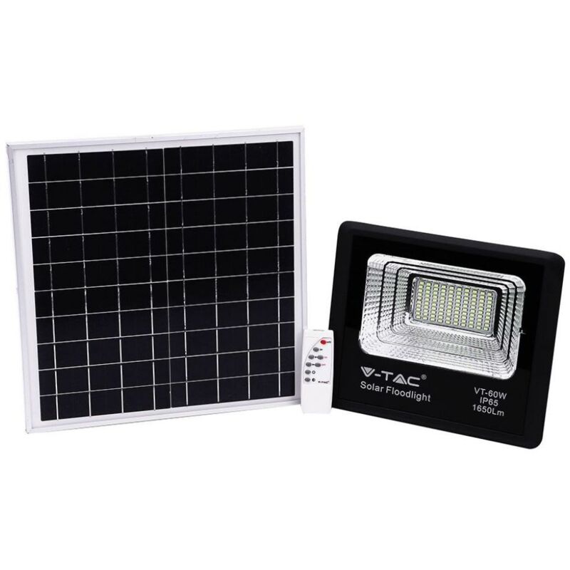 Projecteur led v-tac avec télécommande, panneau solaire 20 w, LiFePO4, minuterie, câble de 5 m, blanc naturel, noir, IP65 Projecteur led v-tac avec télécommande, panneau solaire 20 w, LiFePO4, minuterie, câble de 5 m, blanc naturel, noir, IP65