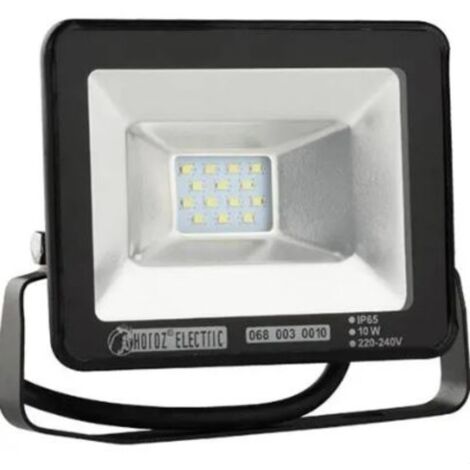 Projecteur LED extra plat 10W (Eq. 80W) IP65 6400K PUMA-10 Dim. 109x129x37.5mm