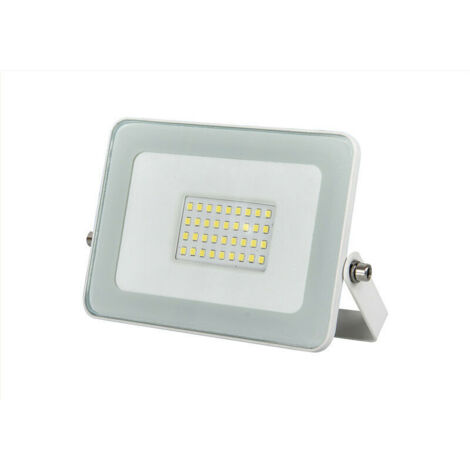 PROJECTEUR LED EXTRA PLAT 30W BLANC  - Blanc.