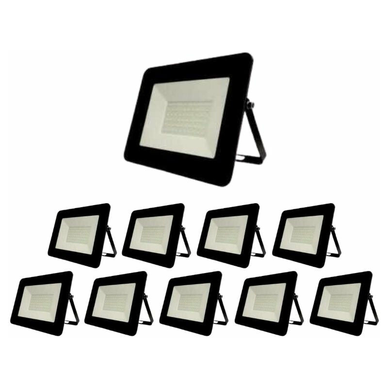 Projecteur led Extérieur 30W Etanche IP65 noir - Pack de 10 / Blanc Froid Silumen