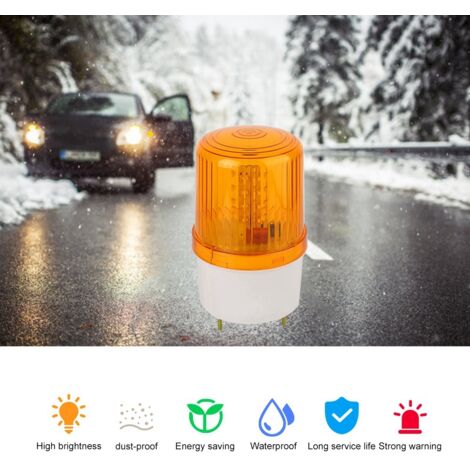 Projecteur LED Jaune Clignotant pour Signalisation Chantier et Sécurité Routière (110V)