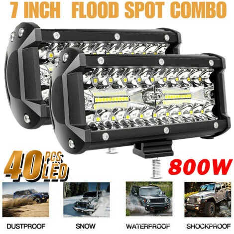 Projecteur LED longue portée 7 pouces, lampe de travail 400 W pour toit ou pare-chocs avant de véhicule tout-terrain, faisceau concentré, étanche IP68, 12–24 V  dengyankun