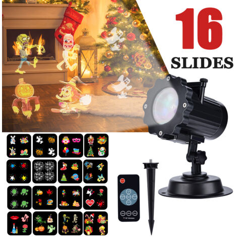Projecteur LED, lumières décoratives de Noël pour l'extérieur et l'intérieur, LED rotative étanche