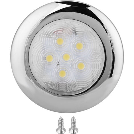 Projecteur LED marin 6 spots inox blanc pour bateau yacht (12V DC)