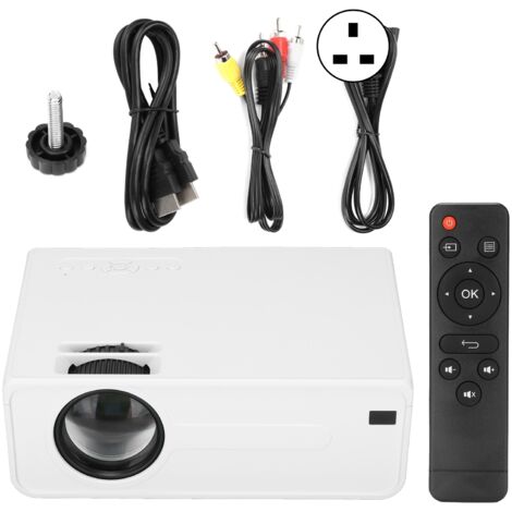 Projecteur LED Mini Portable 4 Pouces HD WiFi, 100-250V avec Prise UK, pour Maison
