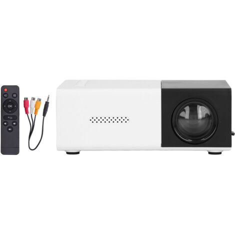 Projecteur LED Mini Portable avec Son Intégré, Résolution HD 1080P, Alimentation Universelle 100‑240V, Compact et Léger, Noir
