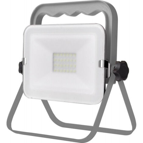 Projecteur LED Mirano 20W argenté-blanc sur pied (Par 2)